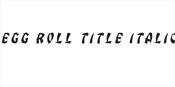 Egg Roll Title Italic Logo