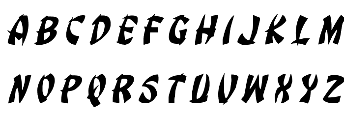 Egg Roll Title Italic Font LOWERCASE