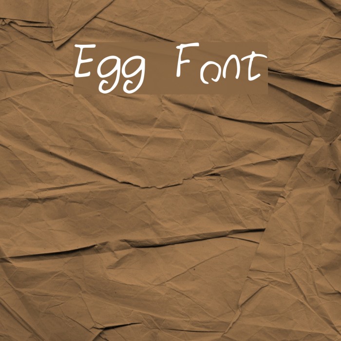 Egg Font examples