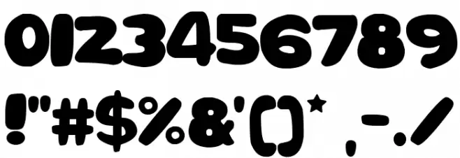 Eggs For 3 Yrs Font OTHER CHARS