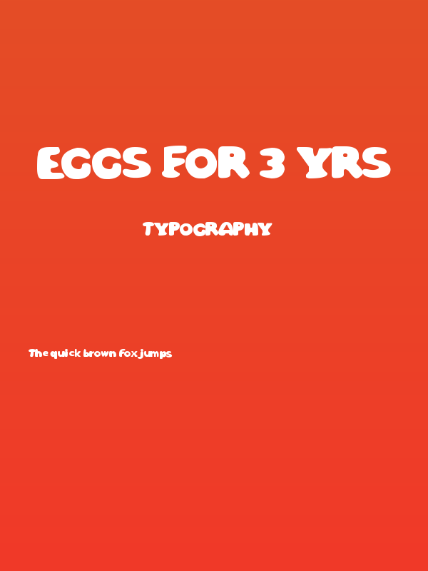 Eggs For 3 Yrs Poster