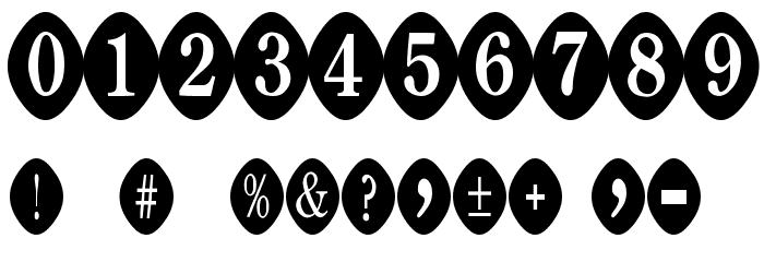 EggsTwo Font OTHER CHARS
