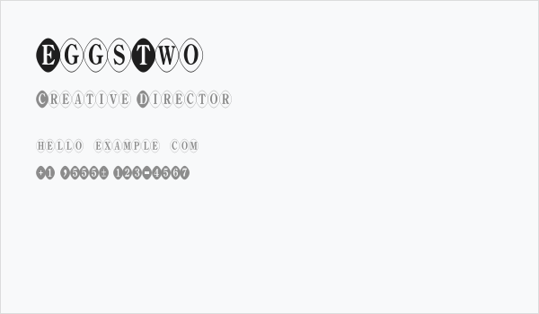 EggsTwo Business Card