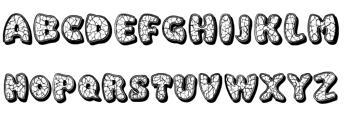 Eggshell Mosaic Font LOWERCASE