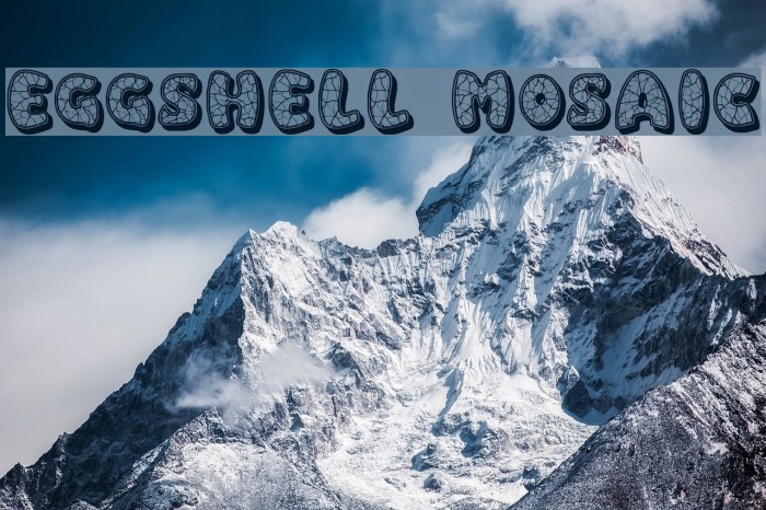 Eggshell Mosaic Font examples