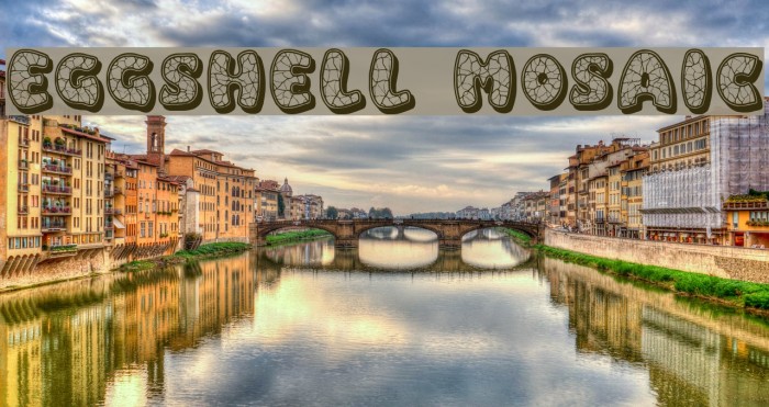Eggshell Mosaic Font examples