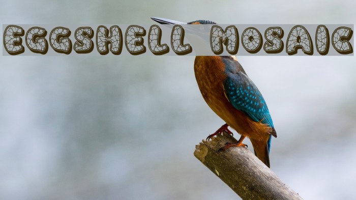 Eggshell Mosaic Font examples