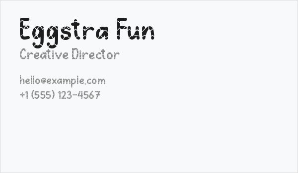 Eggstra Fun Business Card