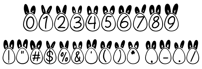 Eggy Bunny Ear Font OTHER CHARS
