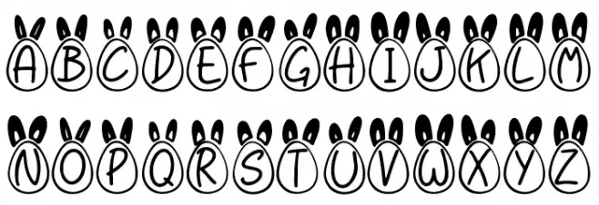 Eggy Bunny Ear Font Litere mari