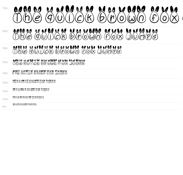 Eggy Bunny Ear Waterfall