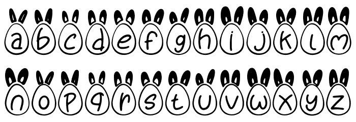 Eggy Bunny Ear Font LOWERCASE