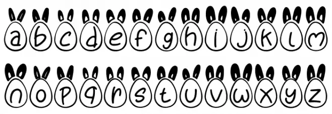 Eggy Bunny Ear Fuentes MINÚSCULAS