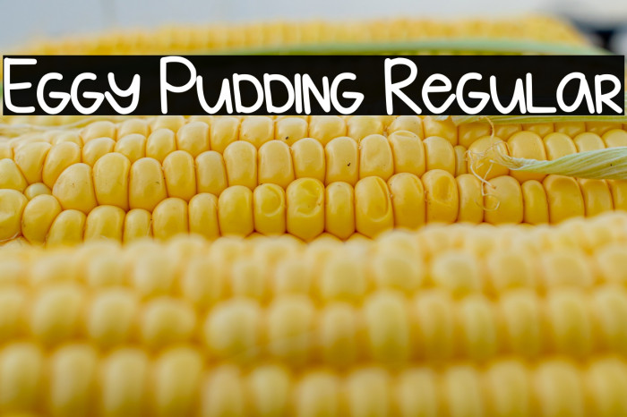 Eggy Pudding Regular Font examples