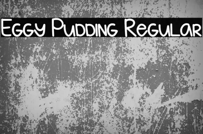 Eggy Pudding Regular Font examples