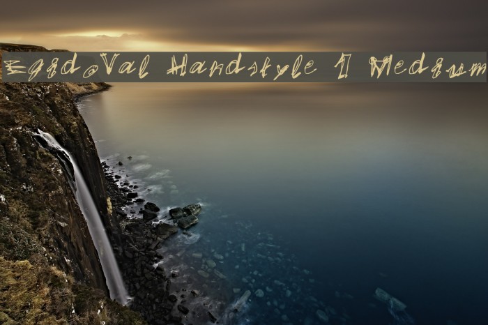 EgidoVal Handstyle 1 Medium Font examples