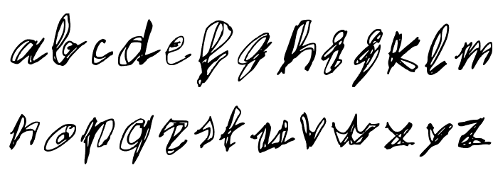 EgidoVal Handstyle 1 Medium Font LOWERCASE