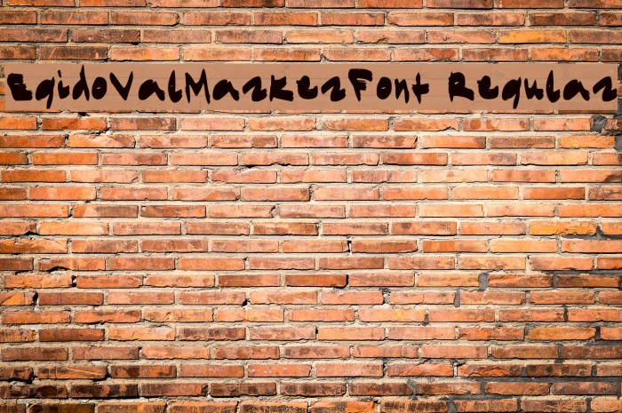 EgidoValMarkerFont Regular Font examples