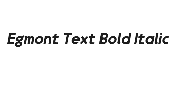 Egmont Text Bold Italic Logo