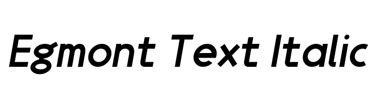 Egmont Text Italic Font