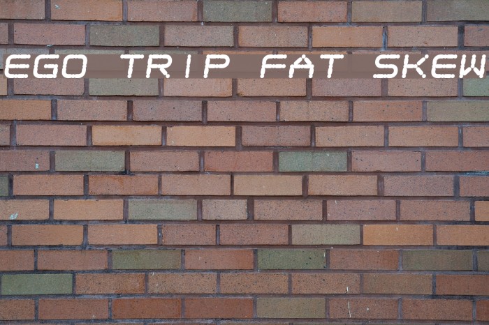 Ego trip Fat Skew Font examples