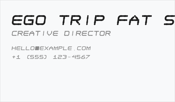 Ego trip Fat Skew Business Card