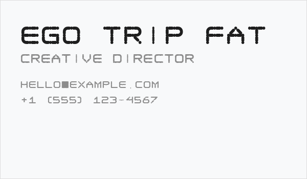Ego trip Fat Business Card