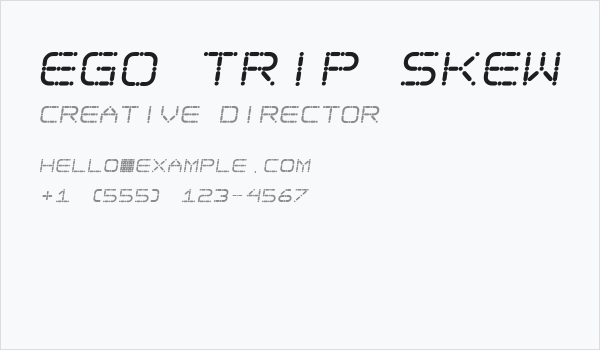 Ego trip Skew Business Card