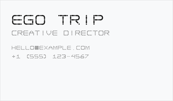 Ego trip Business Card