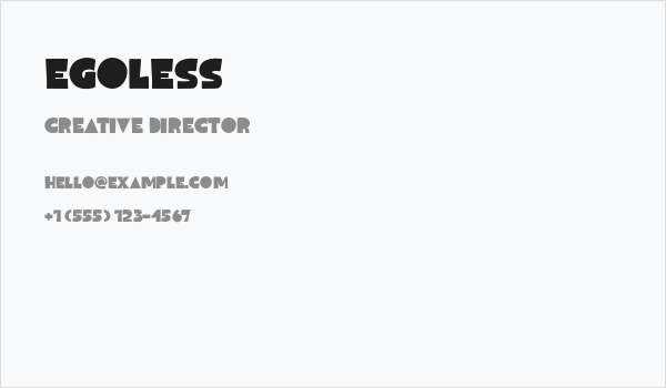 Egoless Business Card