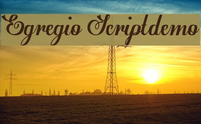 Egregio Script_demo Font examples