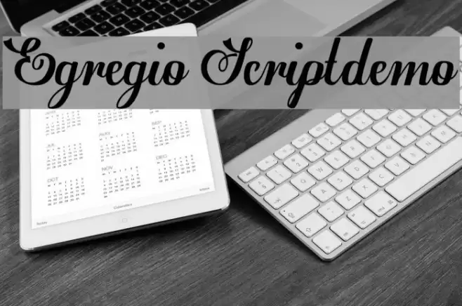 Egregio Script_demo Font examples