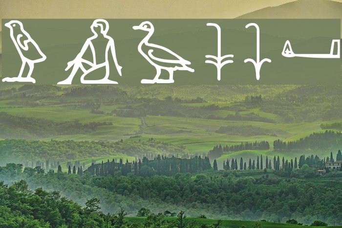 Egypt0 Font examples