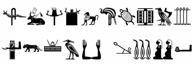 EgyptHieros Font OTHER CHARS
