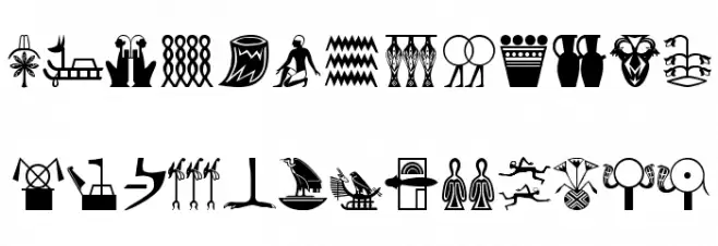EgyptHieros Fonte MAIÚSCULAS