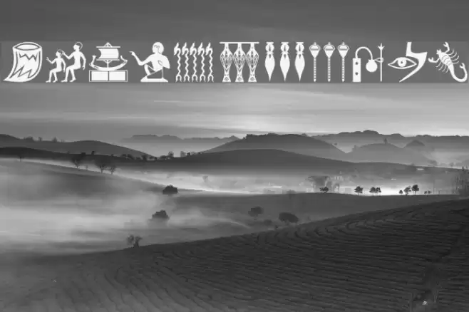 EgyptHieros Font examples