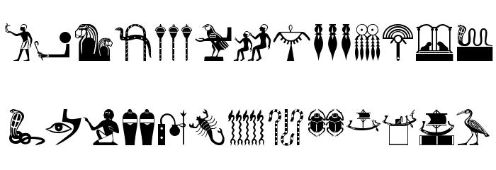 EgyptHieros Font LOWERCASE