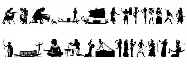 EgyptSilhous Font UPPERCASE