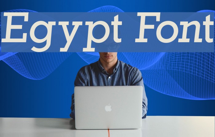 Egypt Font examples