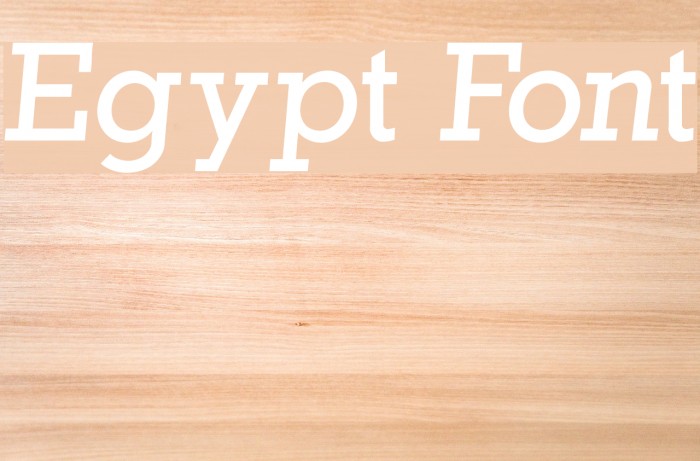 Egypt Font examples