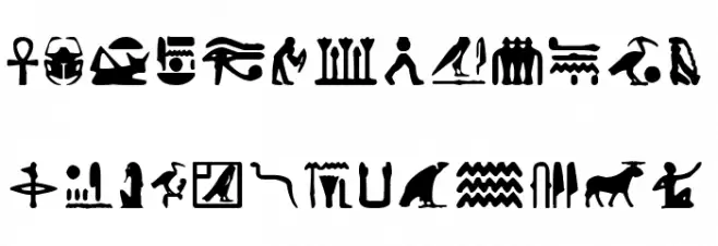 Egyptian Letters フォント 大文字