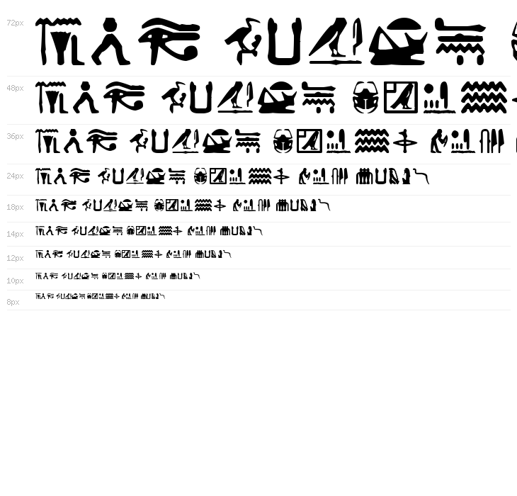 Egyptian Letters Waterfall