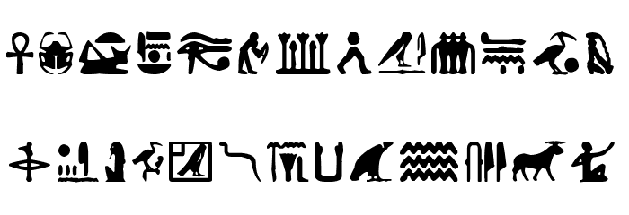 Egyptian Letters Font LOWERCASE