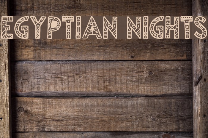 Egyptian Nights Font examples