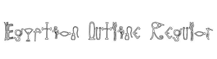 Egyptian Outline Regular  les polices de caractères gratuit tlcharger