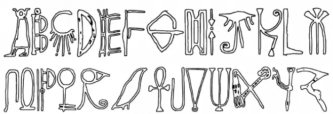 Egyptian Outline Regular Fonte MAIÚSCULAS