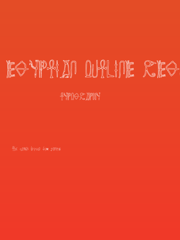 Egyptian Outline Regular Poster