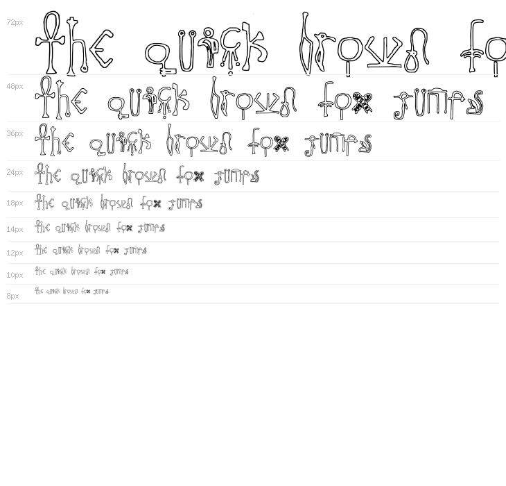 Egyptian Outline Regular Waterfall