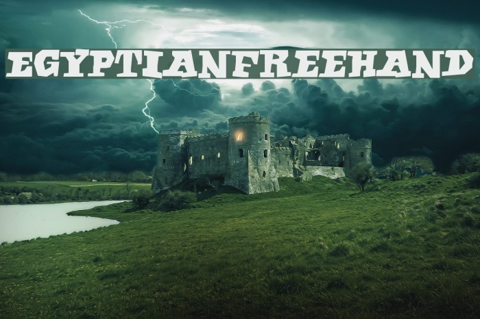 EgyptianFreehand Font examples