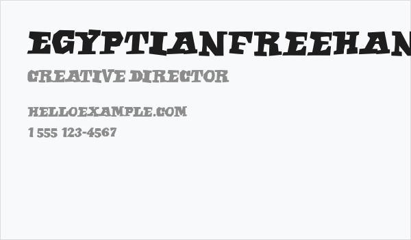 EgyptianFreehand Business Card